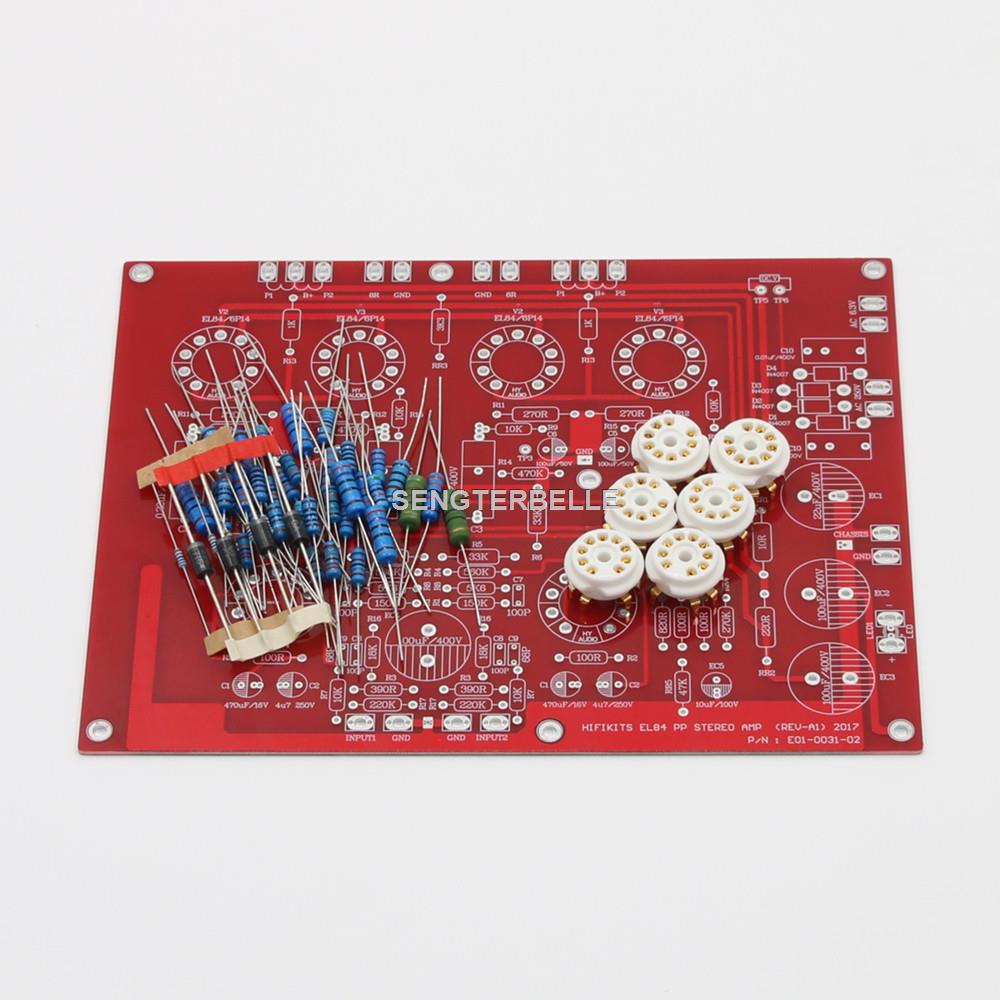 Hifi Amplifier Board - HiFi EL84 + ECEF80 สเตอริโอ Push-Pull