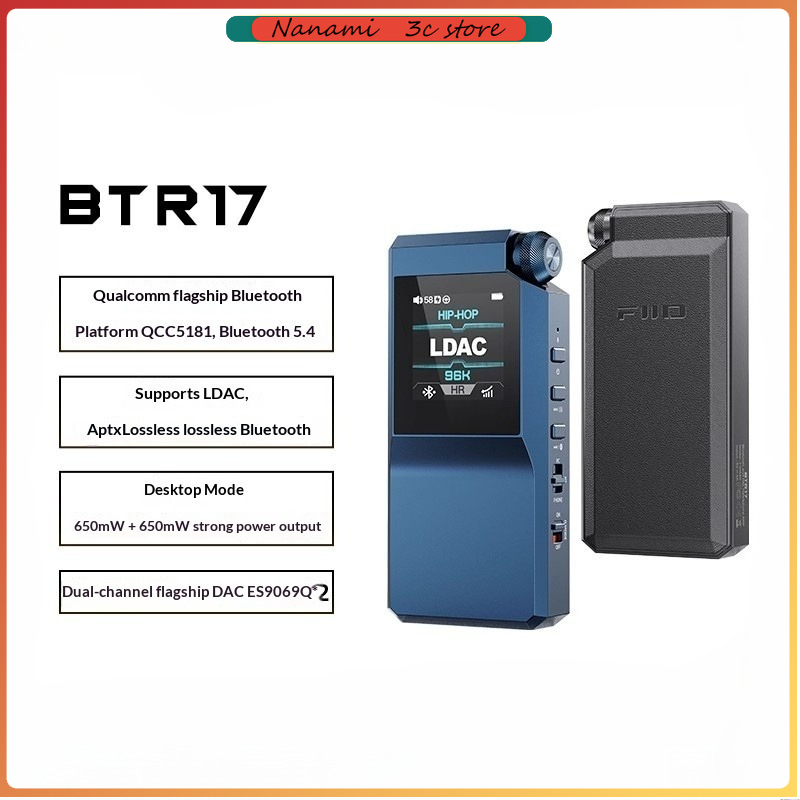 Sbc Audio Amplifier - FiiO BTR17 หูฟังบลูทูธแบบพกพาพร้อมเครื่องขยายเสียง HiFi รองรับ AAC/SBC/aptX/aptXAdaptive/aptxLossless/atXHD/LDAC