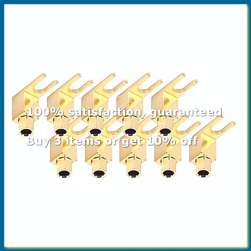 Banana Plug - 10PCS ขั้วต่อกล้วยชุบทองลำโพงเครื่องขยายเสียงขั้วต่อปลั๊กกล้วยแปลงเป็นปลั๊ก Y ปลั๊กรูปตัว U-A26I