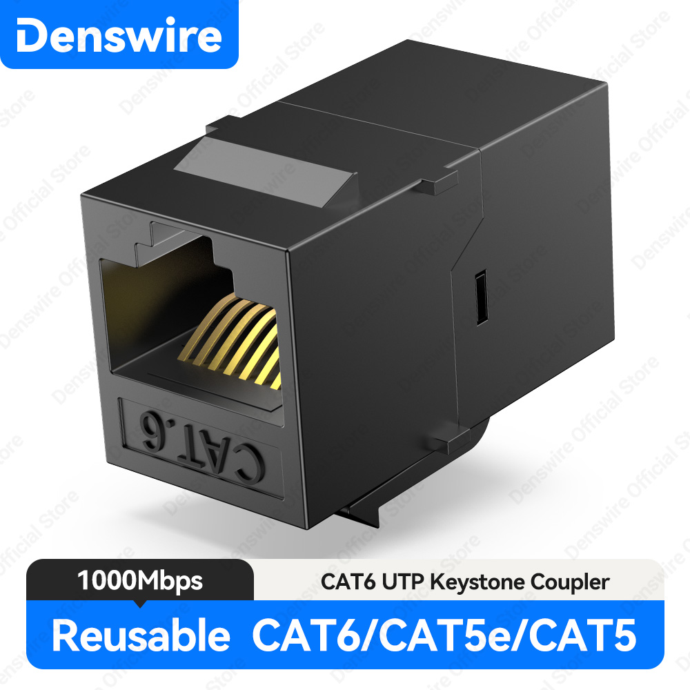 Rj45 Jack - ตัวเชื่อมต่อสายเคเบิลแบบตรงชนิด RJ45 CAT6 ของ Denswire แบบ