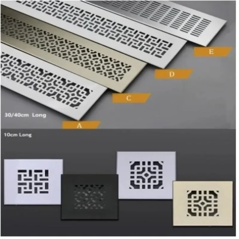 Ventilation Grille Aluminum - พรีเมี่ยมกว้างสี่เหลี่ยมผืนผ้าอลูมิเนียมช่องแอร์พัดลมระบายอากาศ Grille Conditioner ตู้เสื้อผ้าตู้รองเท้า