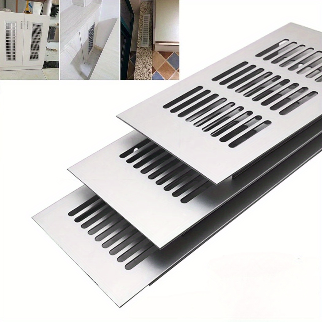 Ventilation Grille Aluminum - ตะแกรงระบายอากาศอลูมิเนียมอัลลอยด์ขนาด 80 มม. 2 ชิ้น สำหรับตู้เสื้อผ้า