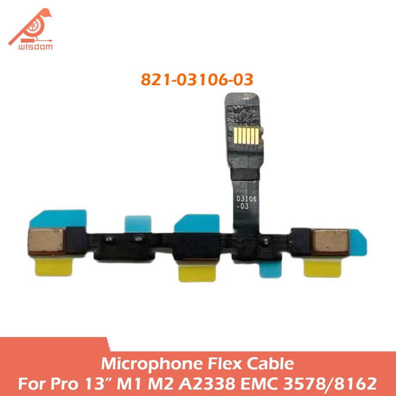 Ribbon Microphone - แล็ปท็อปไมโครโฟนสายริบบิ้นแบบยืดหยุ่น 821-03106-03 สำหรับแมคบุ๊คโปรเรติน่า 13 นิ้ว A2338