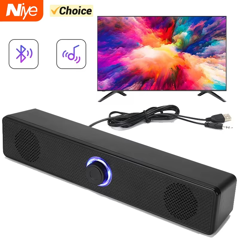 Speaker Wire - ซาวด์บาร์บลูทูธโฮมเธียเตอร์พร้อมซับวูฟเฟอร์ ระบบเสียงเซอร์ราวด์ 4D เบสหนัก ลำโพงสเตอริโอแบบมีสายสำหรับทีวีและคอมพิวเตอร์