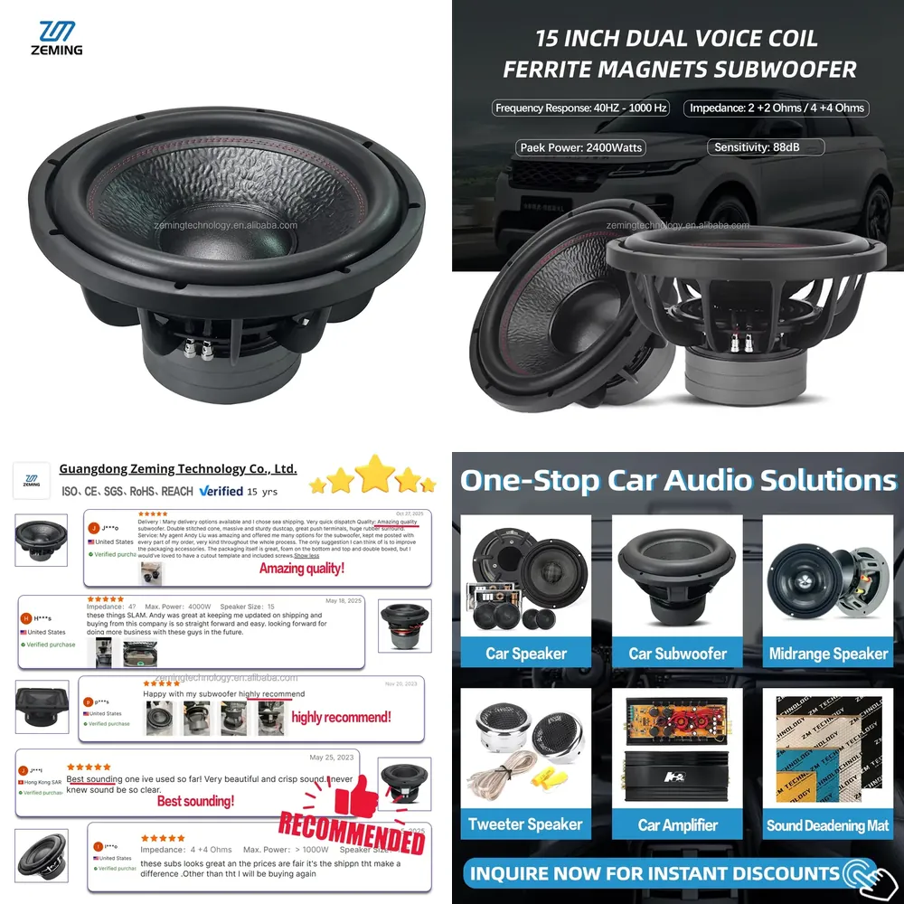 Woofer - ซับวูฟเฟอร์ SPL 15 นิ้ว สำหรับรถยนต์ กำลังขับสูง