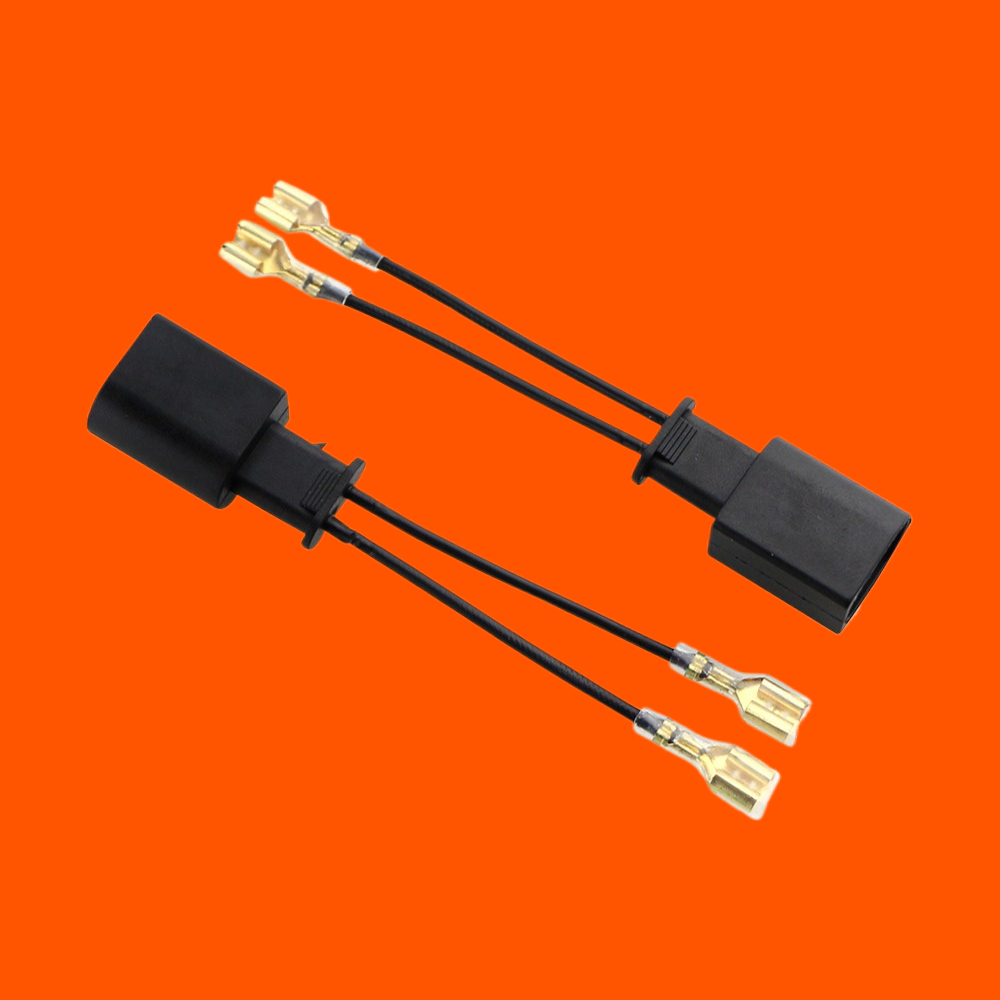 Audio Jumper Wire - สายแปลงแตรลมไฟฟ้าสำหรับลำโพงรถยนต์ 2 ชิ้น พร้อมปลั๊กอะแดปเตอร์ ไม่ทำลายสาย สำหรับรถยนต์