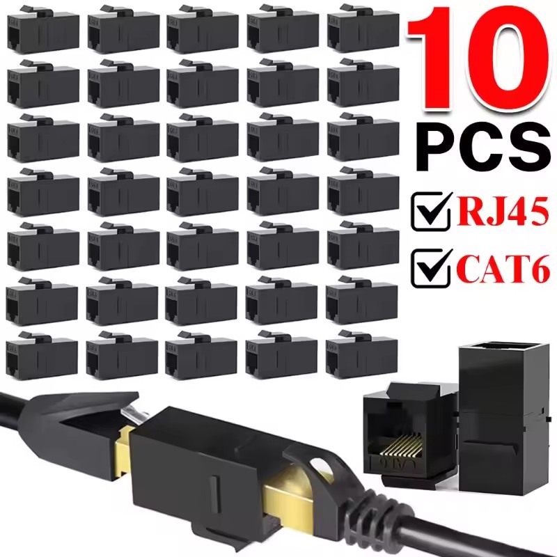 Rj45 Jack - 2-10 ชิ้น คีย์สโตนคัปเปลอร์ CAT6 RJ45 ตัวเมีย-ตัวเมีย