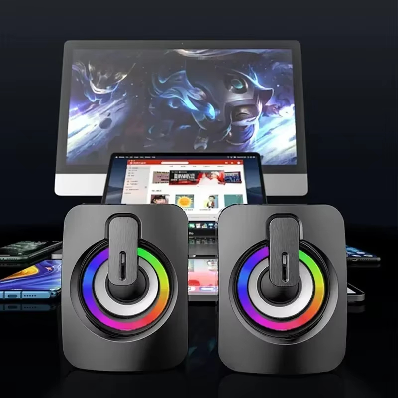 Speaker Wire - ลำโพงคอมพิวเตอร์แบบมีสาย USB รุ่นใหม่ ระบบเสียงสเตอริโอ HIFI พร้อมซับวูฟเฟอร์