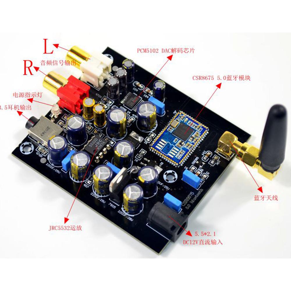 CSR8675 PCM5102ถอดรหัส DAC 5.0 - Pcm5102 บทวิจารณ์และราคา