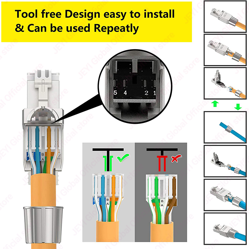 JEYI CAT7 6A RJ45 คอนเนคเตอร์  - Rj45 Jack บทวิจารณ์และราคา