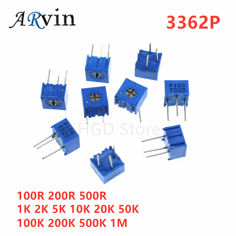 10Pcs 3362P Series ความต้านทาน - Potentiometer 10K บทวิจารณ์และราคา