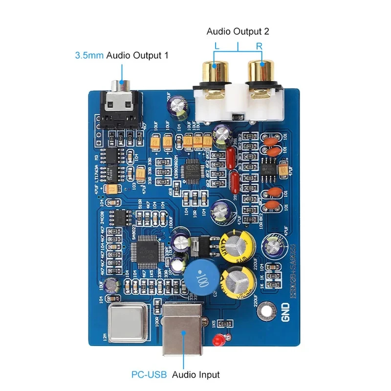 YJ00130 บอร์ดถอดรหัส USB ES902 - Usb Sound Card บทวิจารณ์และราคา