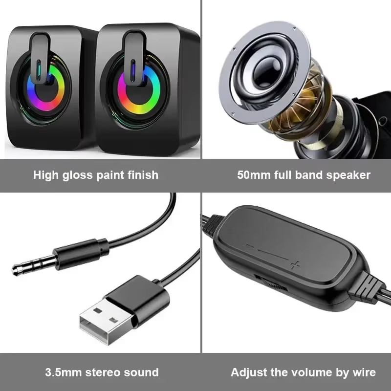 ลำโพง USB แบบพกพาพร้อมสายเชื่อ - Speaker Wire บทวิจารณ์และราคา
