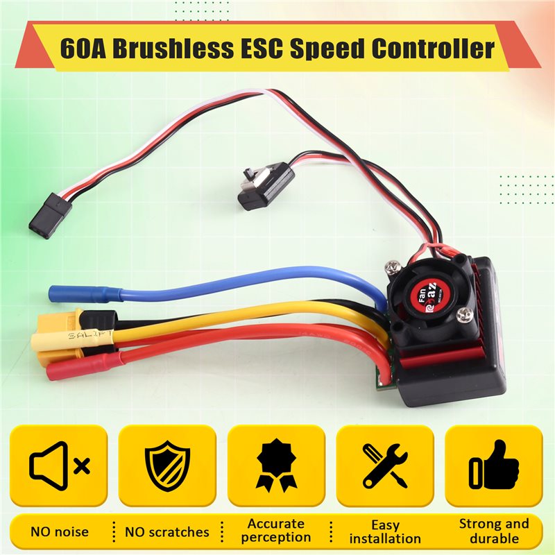 AINY-60A ตัวควบคุมความเร็ว ESC - Banana Plug บทวิจารณ์และราคา