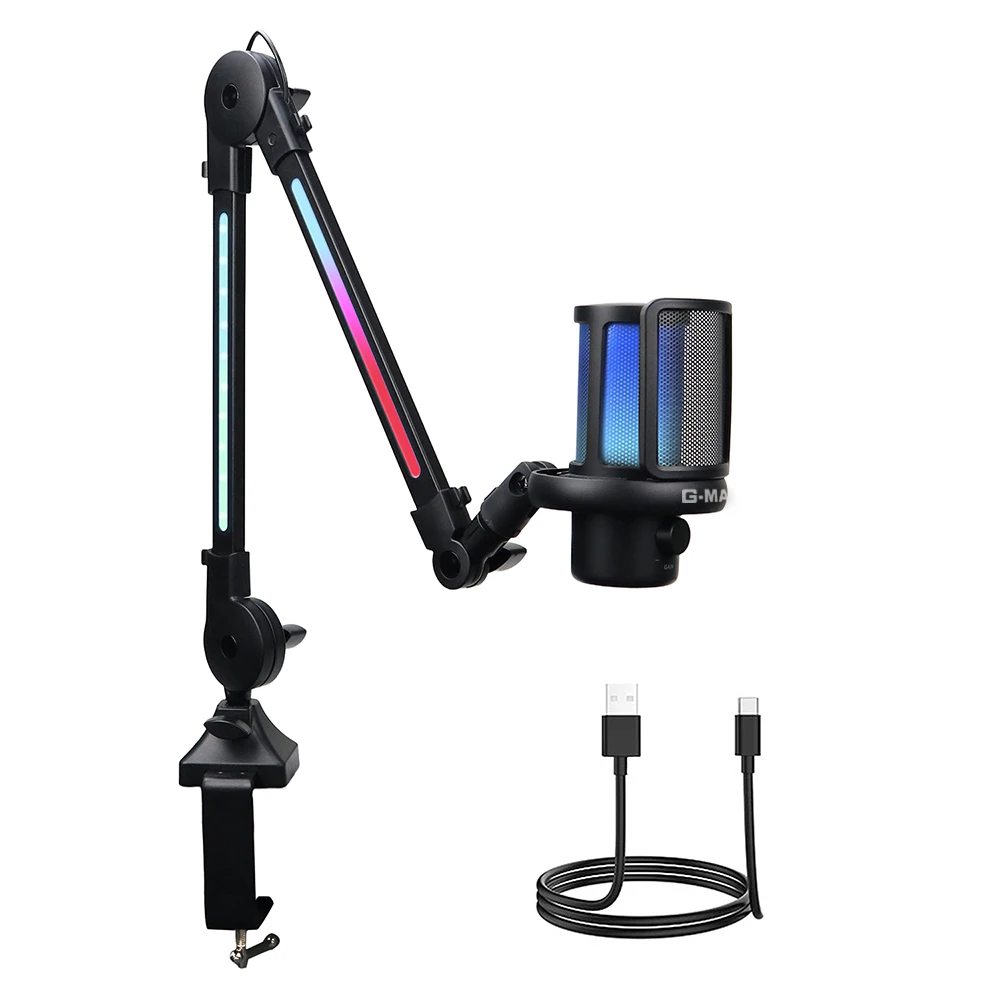 ไมโครโฟนเกมมิ่งแบบแขนบูม RGB ไ - Condenser Microphone Kit บทวิจารณ์และราคา