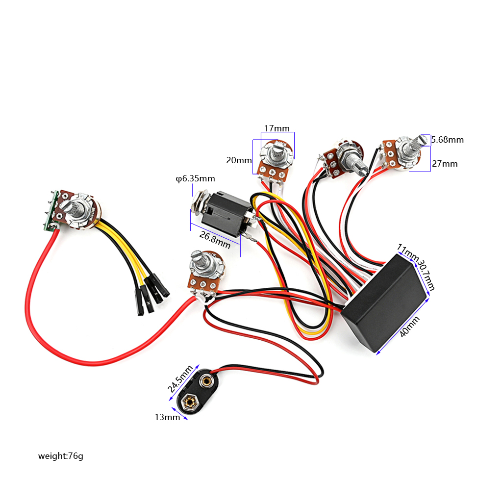 วงจรพรีแอมป์เบส3แบนด์แบบแอคทีฟ - Passive Preamp บทวิจารณ์และราคา
