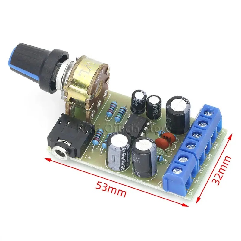 TDA2822 TDA2822M บอร์ดแอมพลิฟา - Audio Amplifier Board บทวิจารณ์และราคา