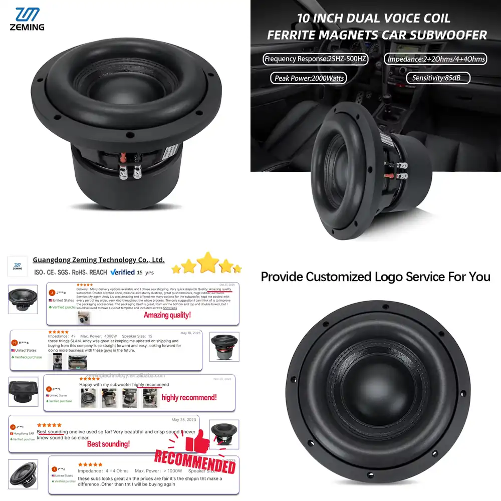 ซับวูฟเฟอร์ติดรถยนต์ Zeming Au - Woofer บทวิจารณ์และราคา