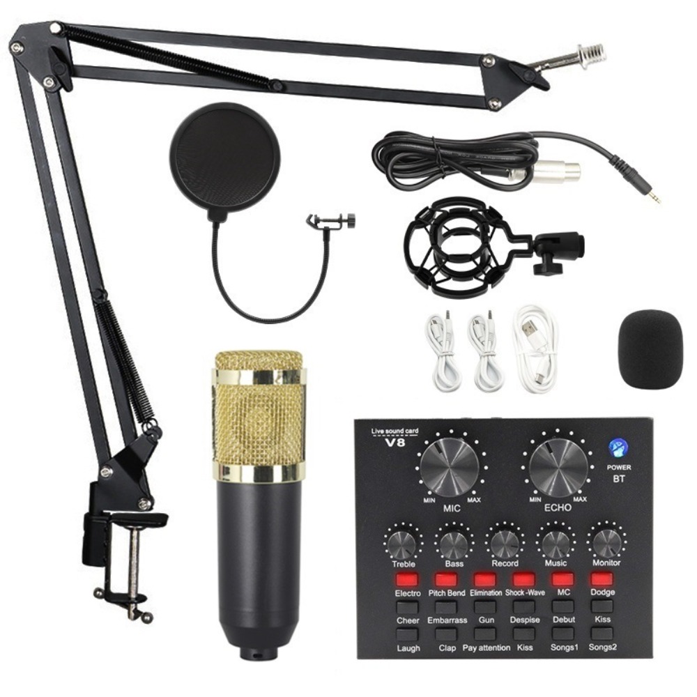 ชุดไมโครโฟนคอนเดนเซอร์ BM800 ส - Condenser Microphone Kit บทวิจารณ์และราคา