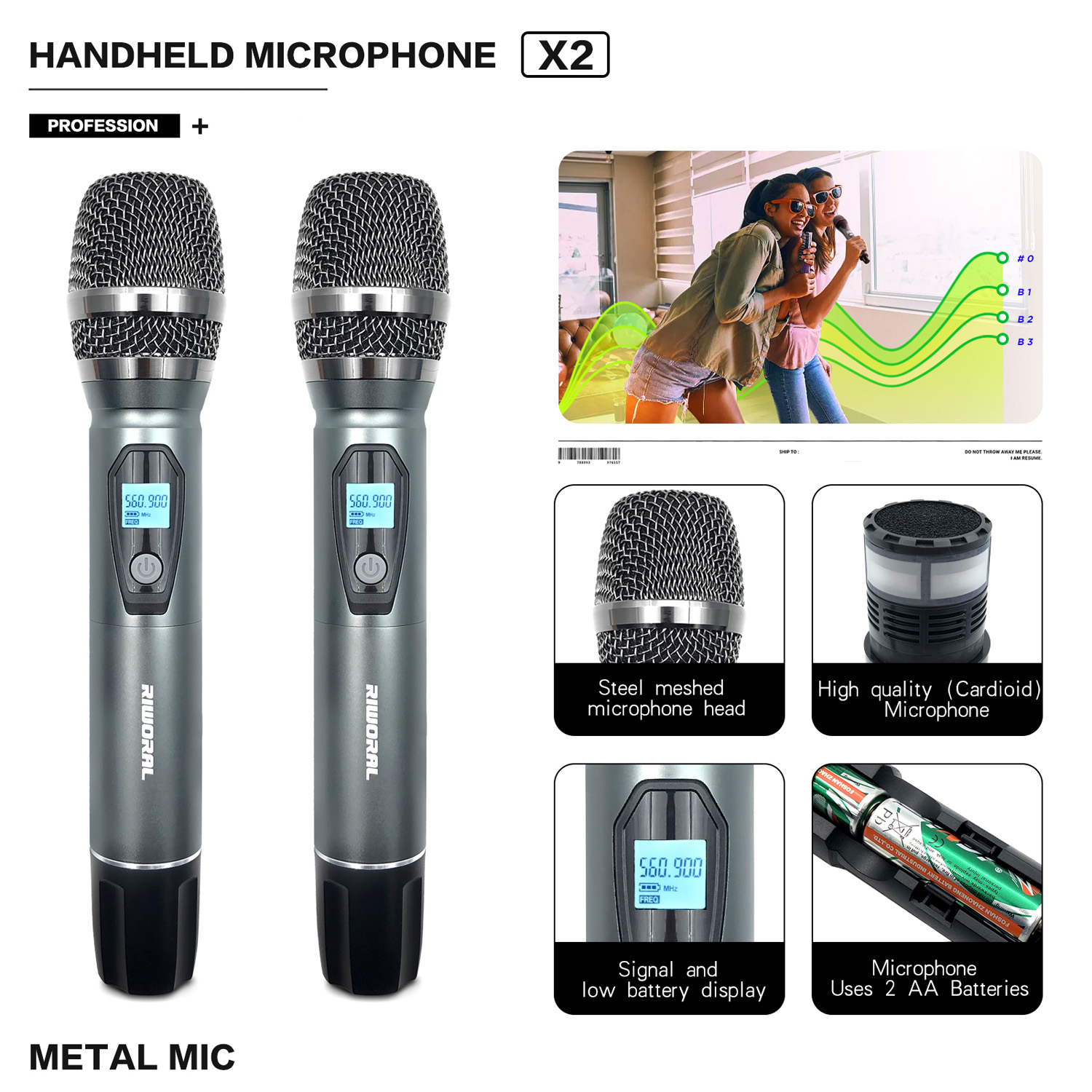 ไมโครโฟนไร้สายคาราโอเกะ FM ระด - Condenser Microphone Kit บทวิจารณ์และราคา