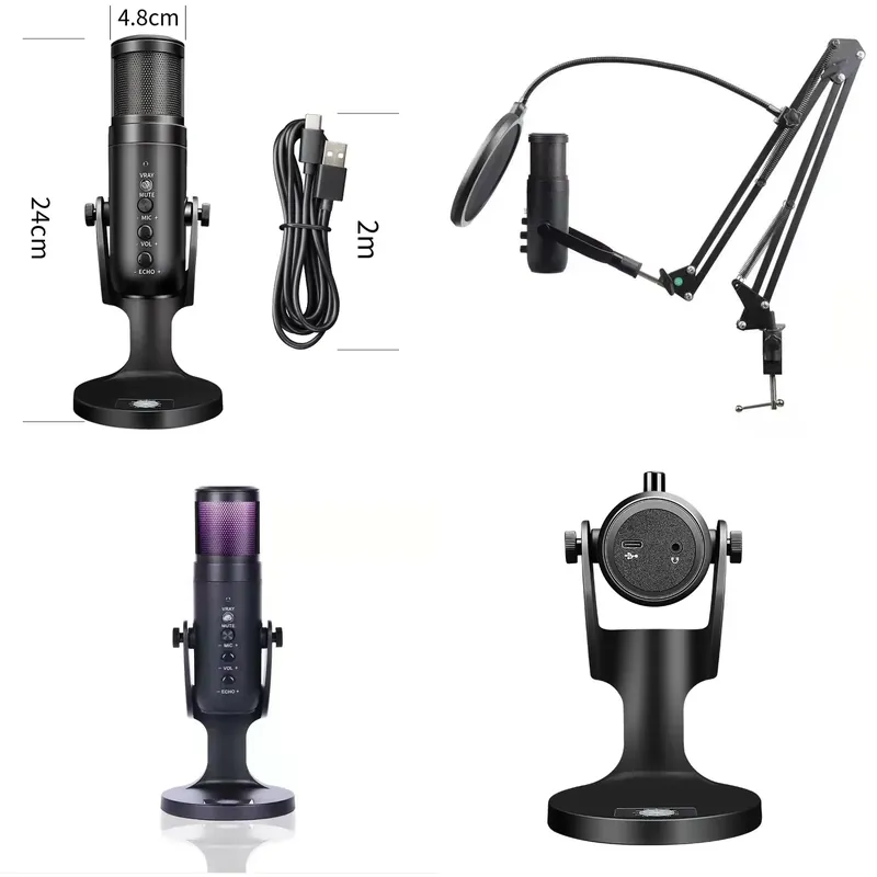 ไมโครโฟนคอนเดนเซอร์ไร้สาย USB  - Condenser Microphone Kit บทวิจารณ์และราคา