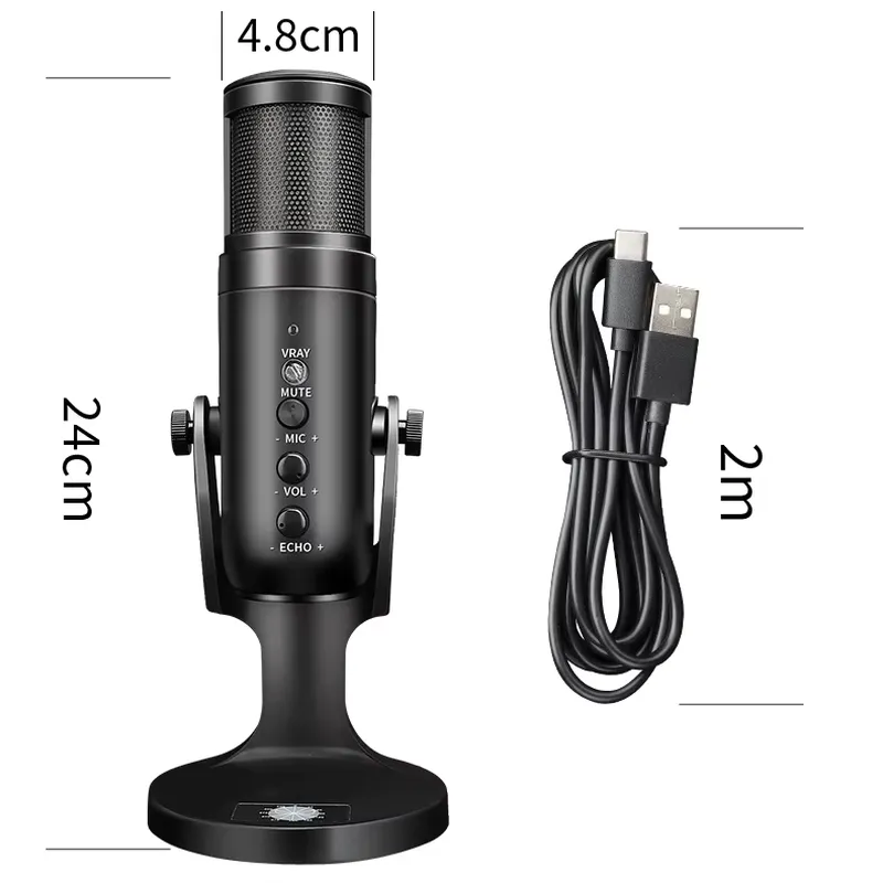 ไมโครโฟนคอนเดนเซอร์ไร้สาย USB  - Condenser Microphone Kit บทวิจารณ์และราคา