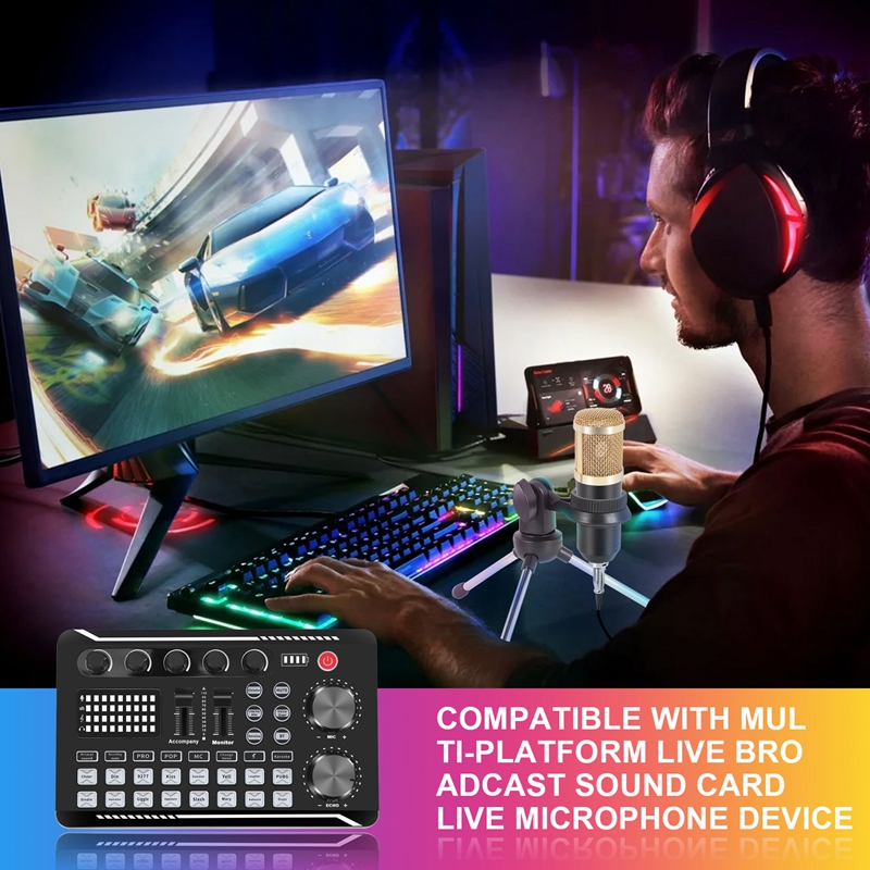ชุดการ์ดเสียง F998, ชุดไมโครโฟ - Condenser Microphone Kit บทวิจารณ์และราคา